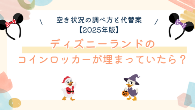 ディズニーランドのコインロッカーのあんあい